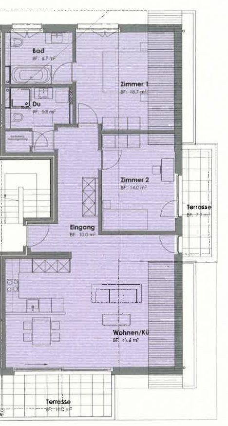 3 ½ locali appartamento mansardato