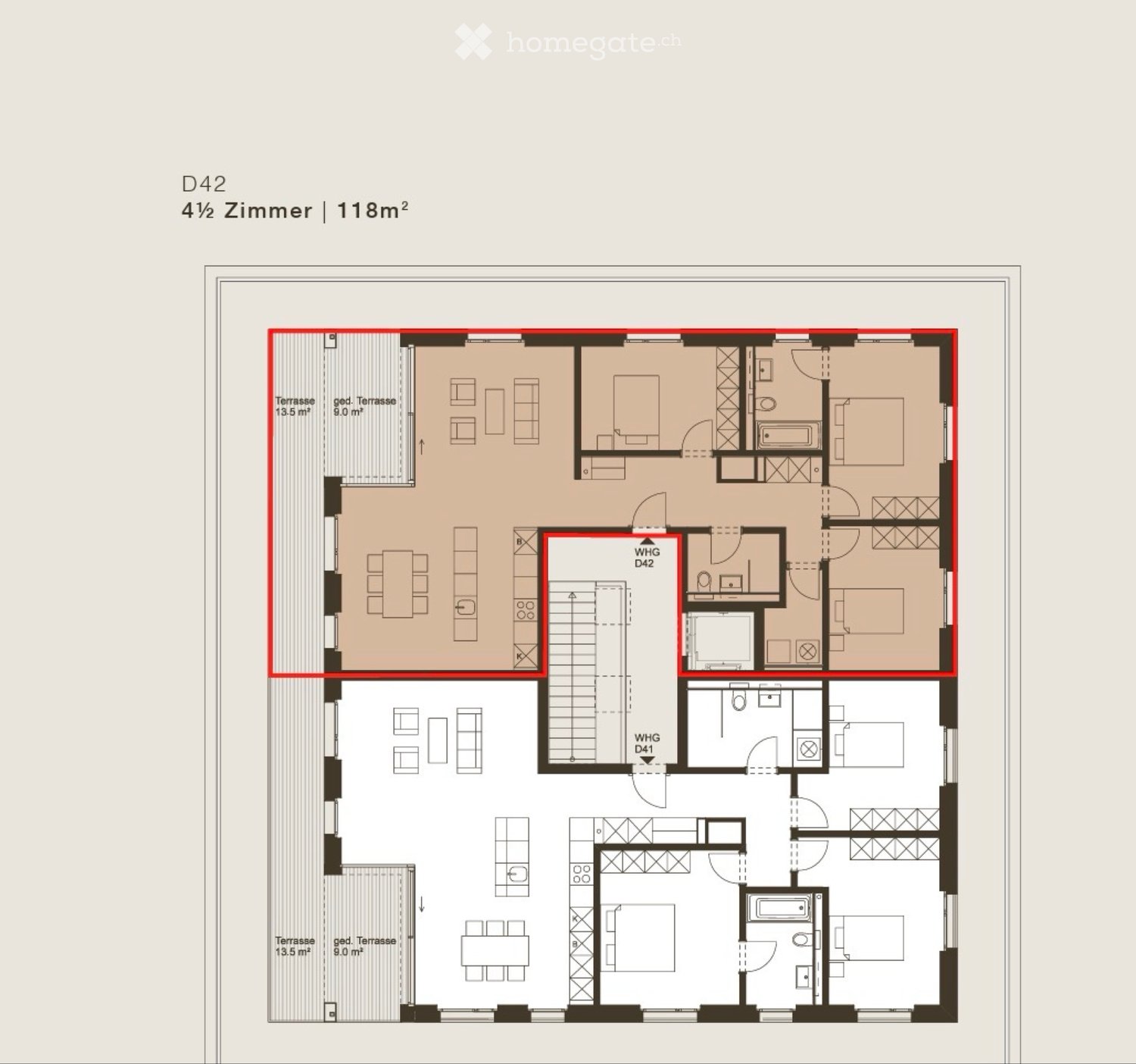 4 rooms apartment