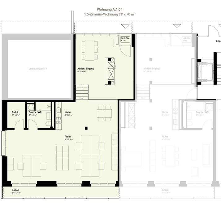 1 ½ rooms loft