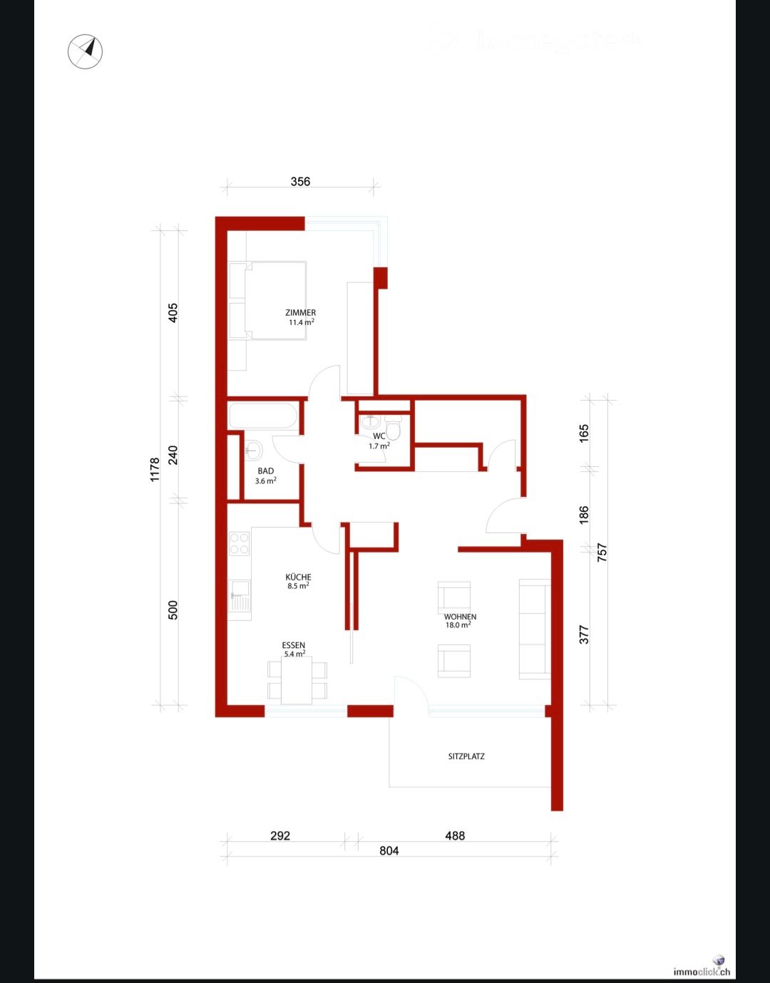 2 ½ rooms apartment, Foto 5 von 5