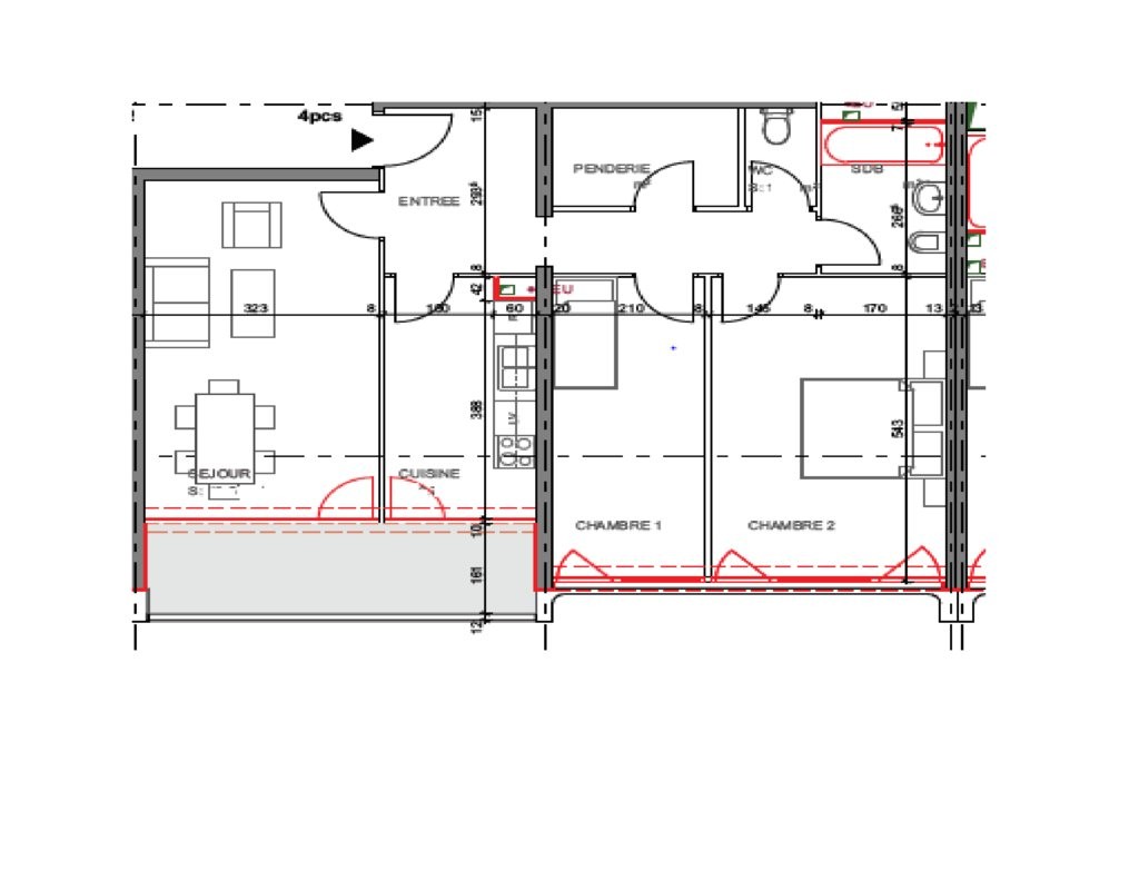4 rooms apartment