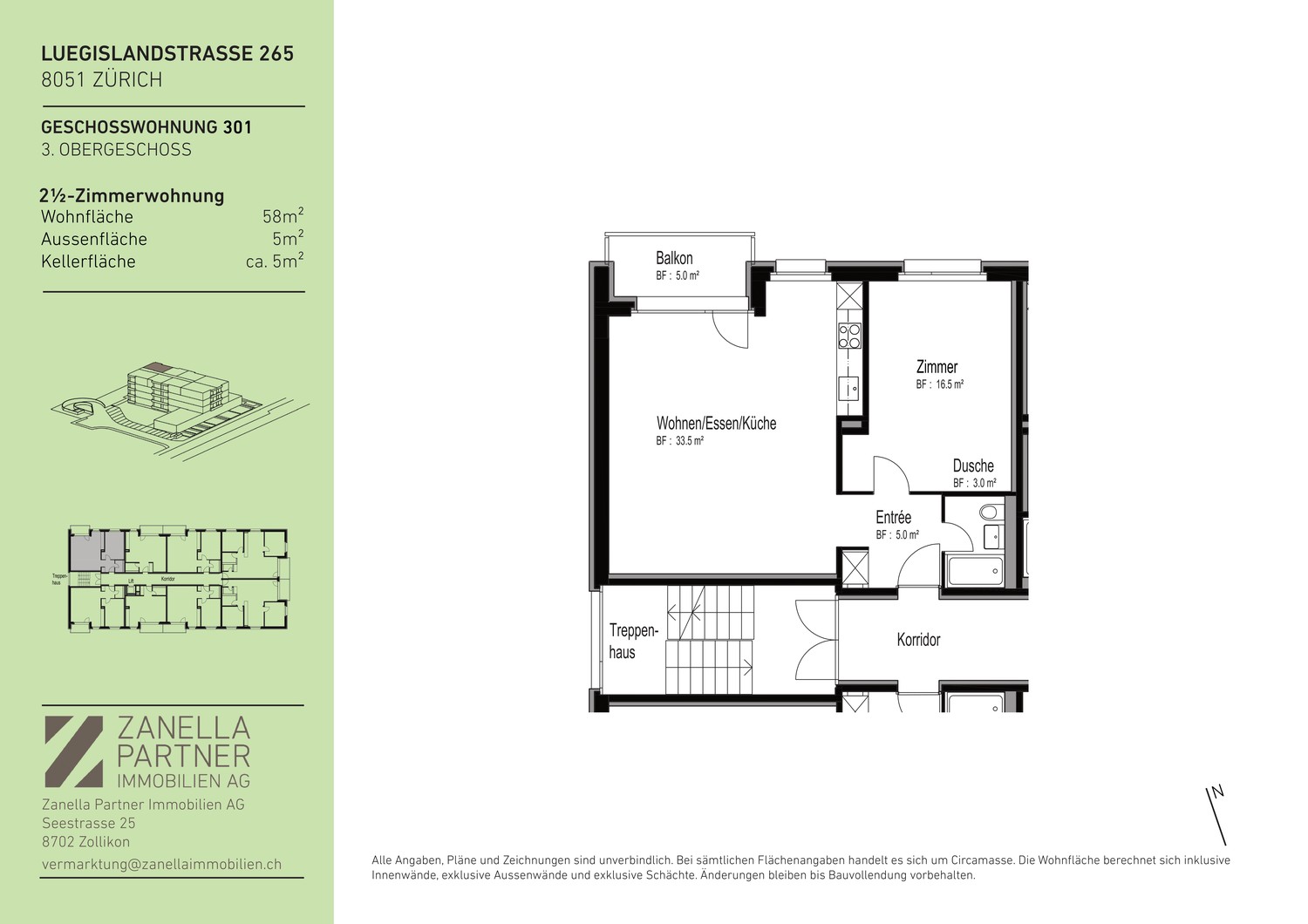 2 ½ Zimmer-Wohnung