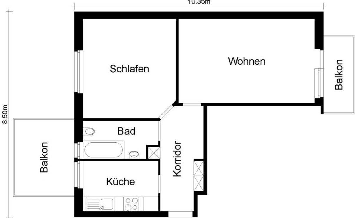 2 rooms apartment, Foto 7 von 7