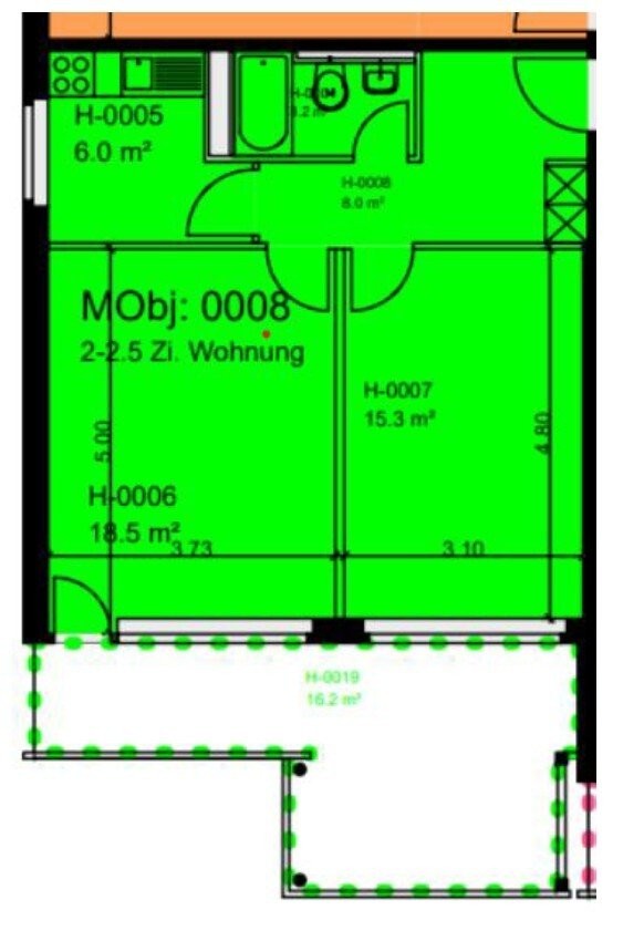 2 rooms apartment