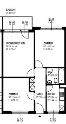 3 rooms apartment, Foto 7 von 7