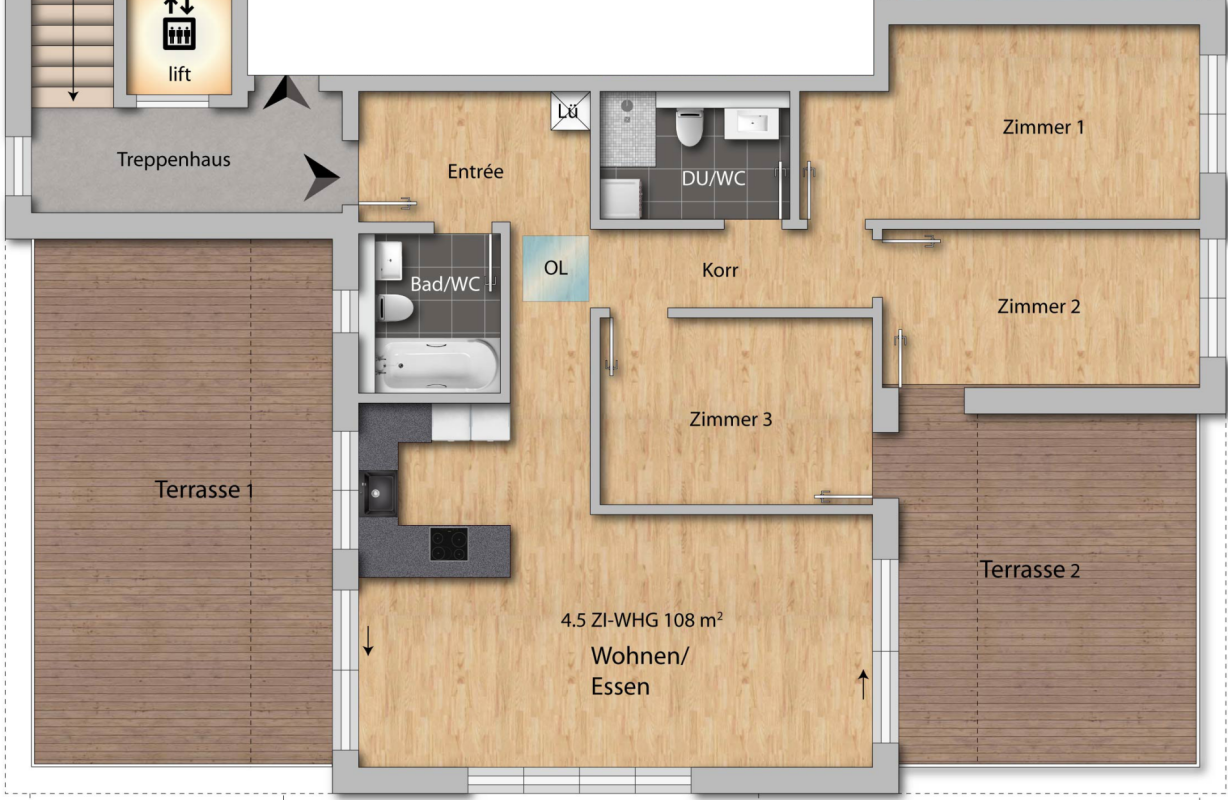 4 ½ rooms apartment