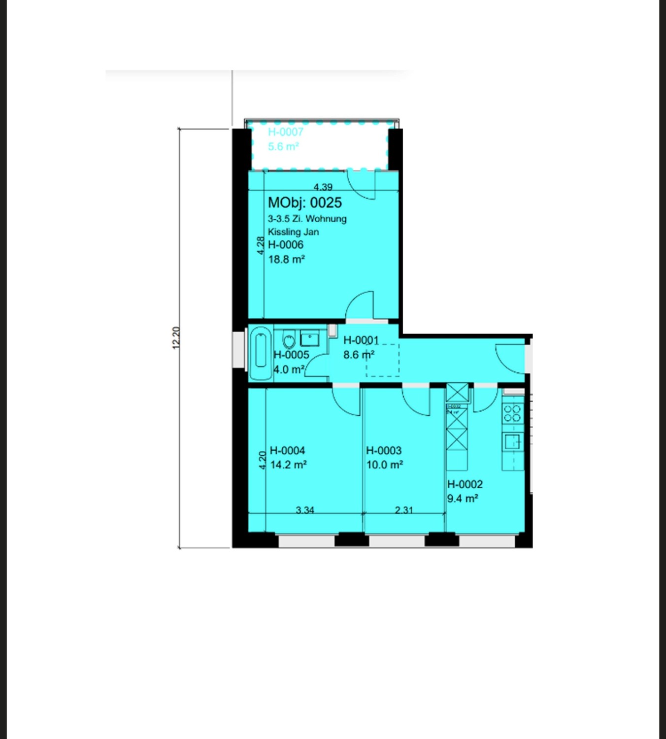 3 rooms apartment, Foto 9 von 9