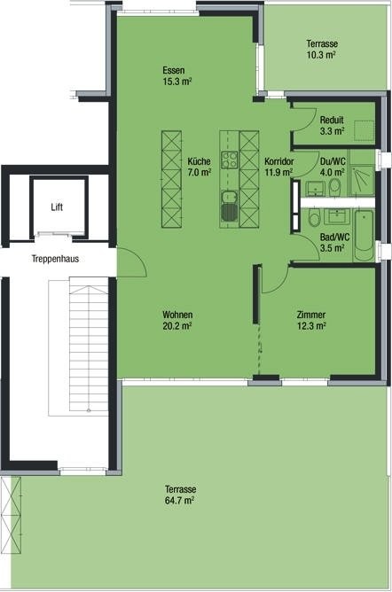 2 ½ rooms attic flat, photo 7 sur 7