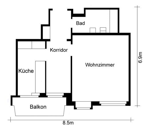 1 ½ rooms apartment, Foto 5 von 5