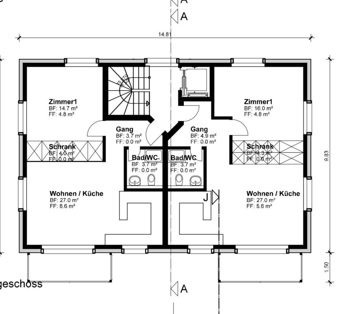 Appartamento di 2 ½ locali