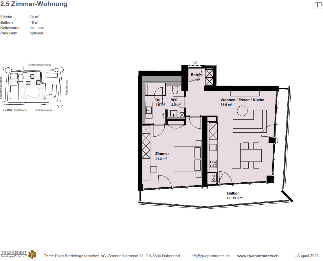 2 ½ Zimmer Wohnung, Foto 9 von 10