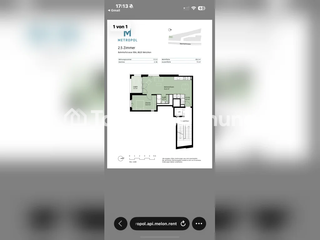 Appartement de 2 ½ pièces