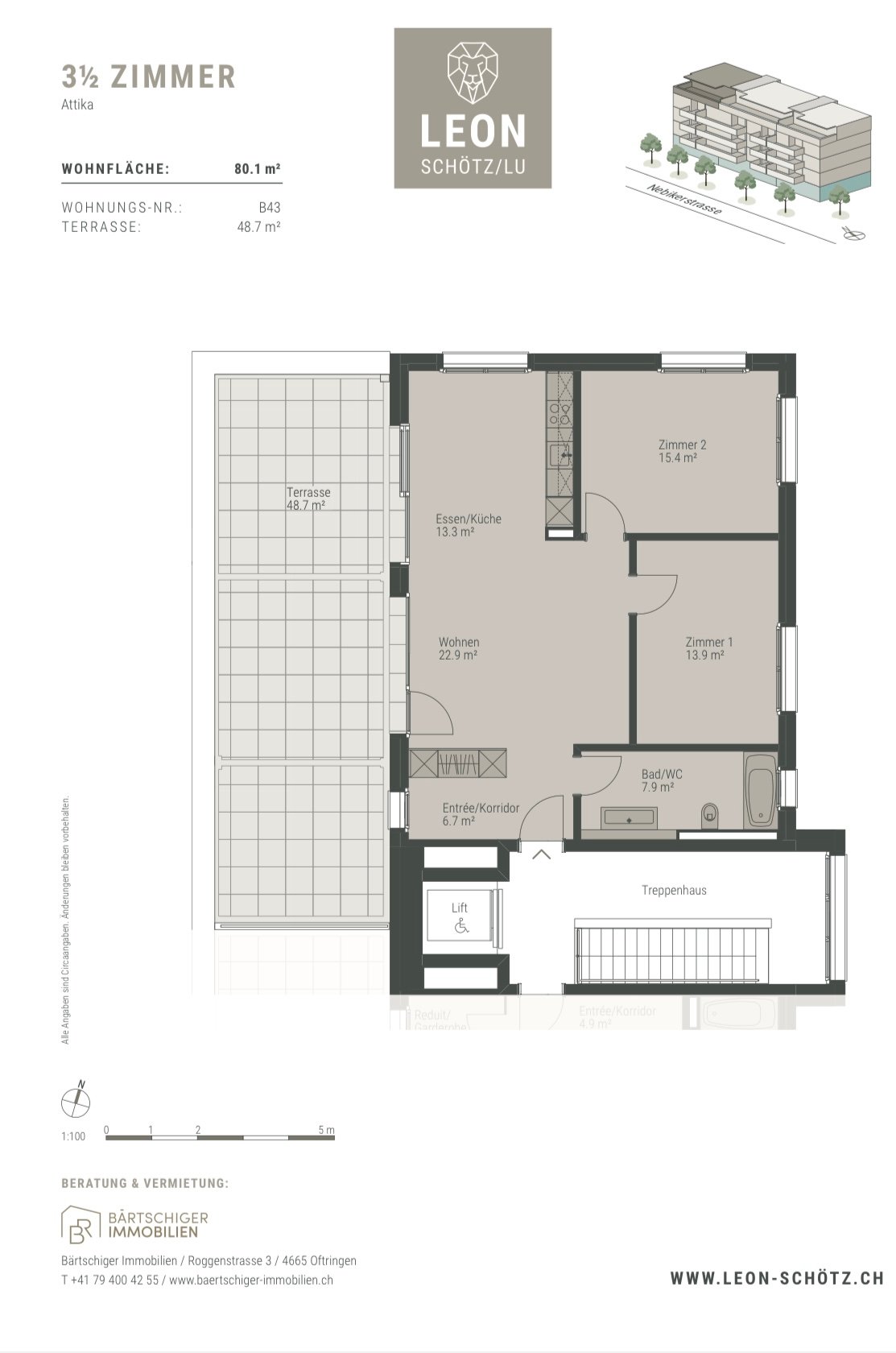 3 ½ rooms apartment