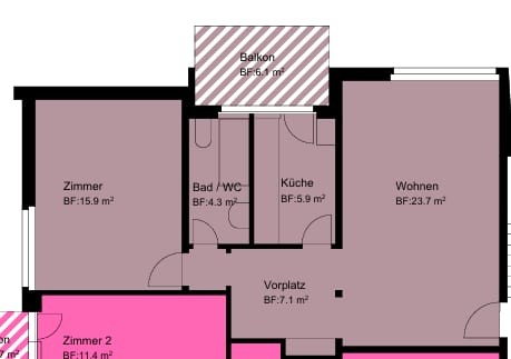Appartement de 2 pièces