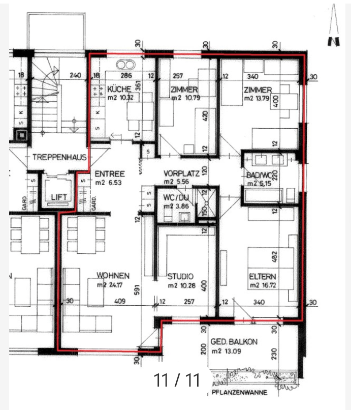 5 rooms apartment