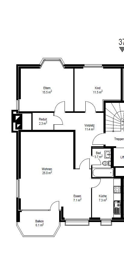 3 ½ rooms apartment