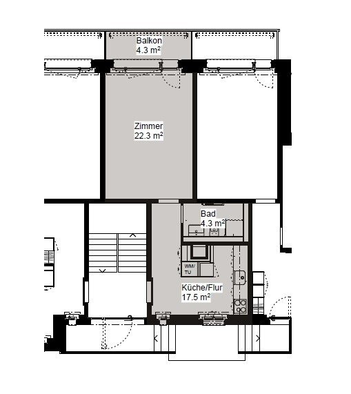 1 room apartment