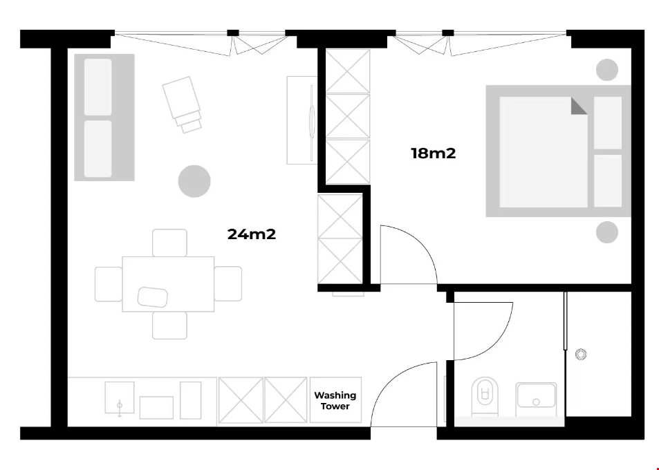 2 ½ rooms furnished flat, photo 4 sur 4