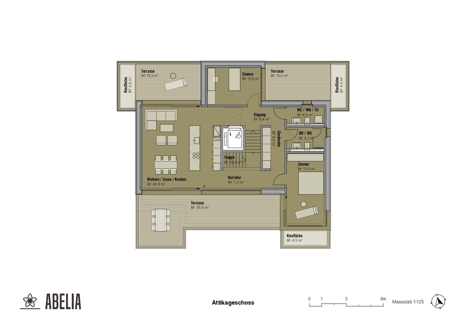 3 ½ rooms attic flat, Foto 4 von 10