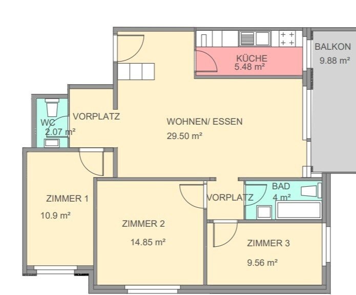 Appartamento di 2 ½ locali