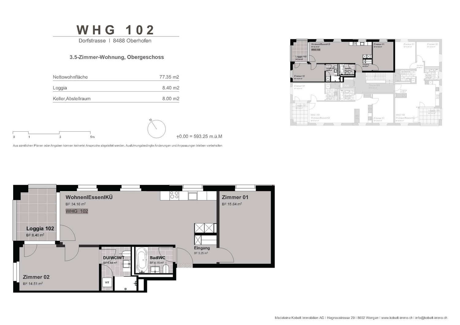 Appartamento di 3 ½ locali
