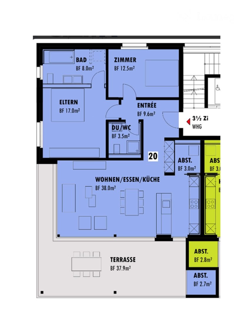 3 ½ rooms apartment