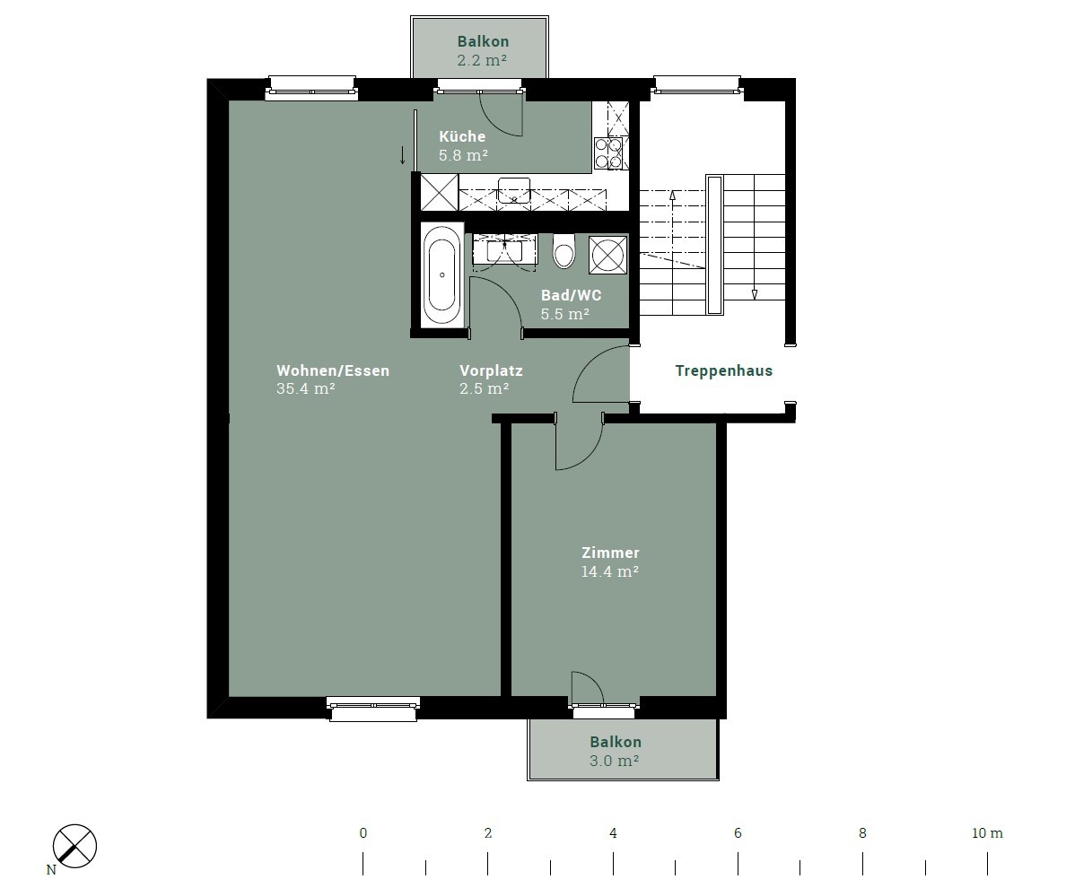 2 ½ rooms apartment, Foto 5 von 10