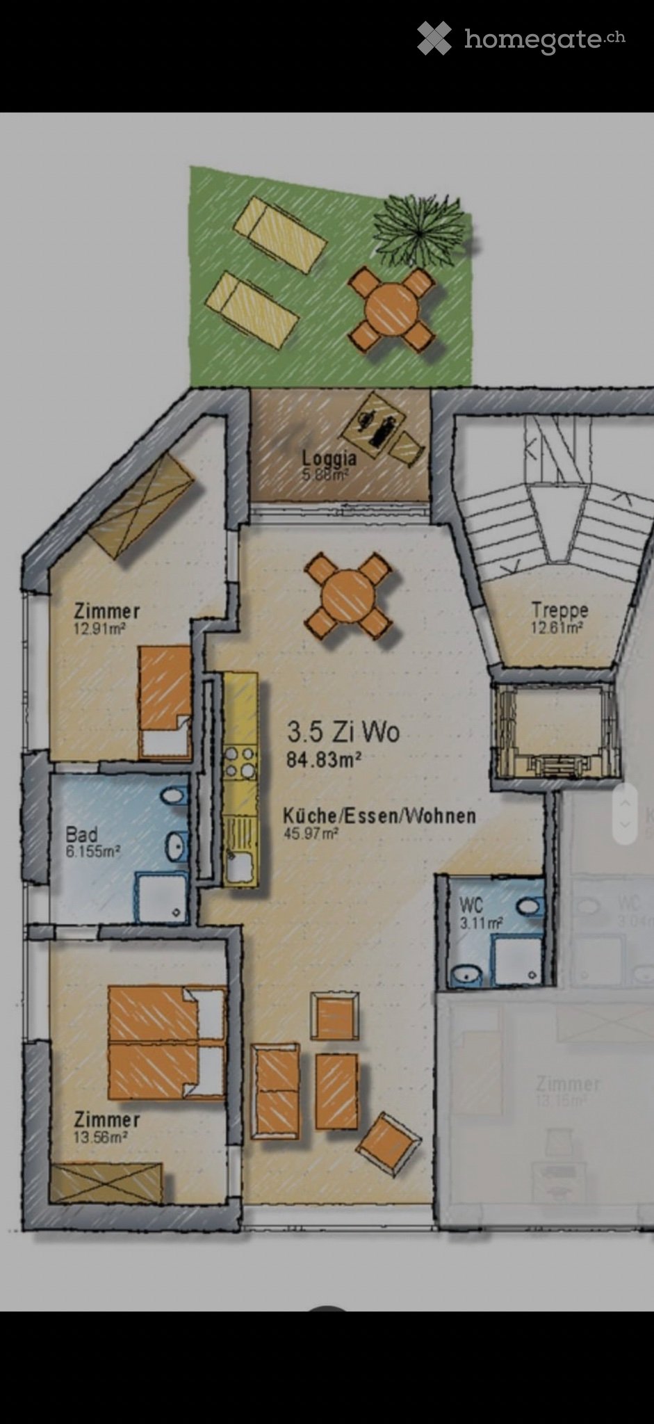 3 ½ Zimmer Wohnung, Foto 1 von 5