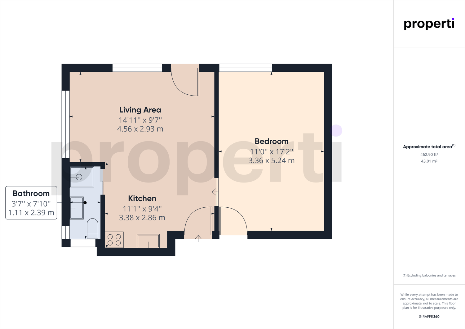 Appartement de 1 ½ pièces