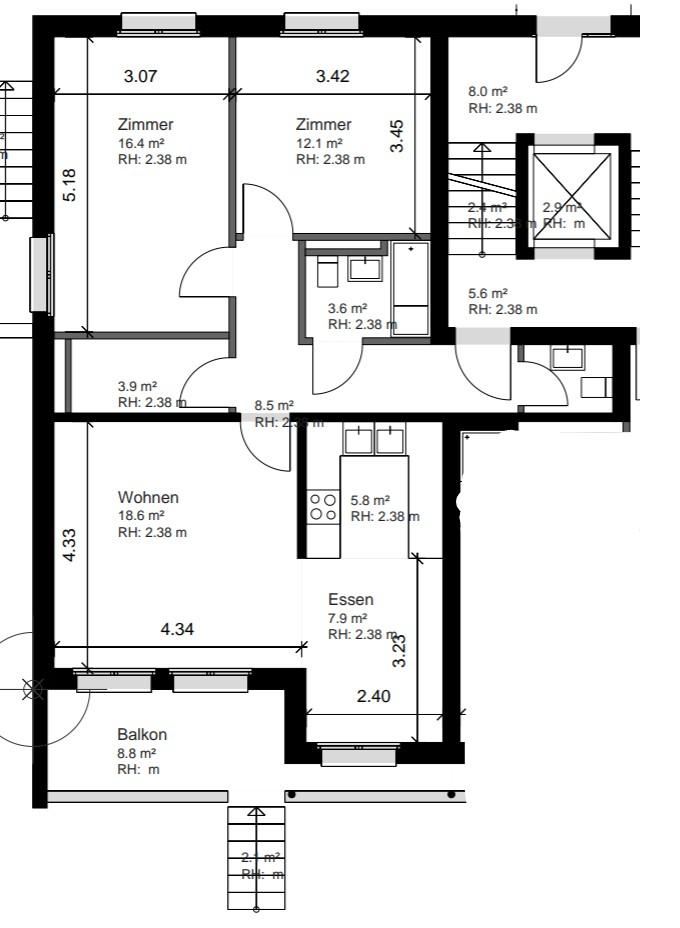 Appartement de 3 ½ pièces