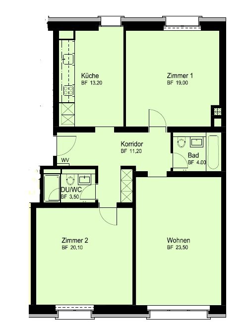 3 ½ pièces appartement