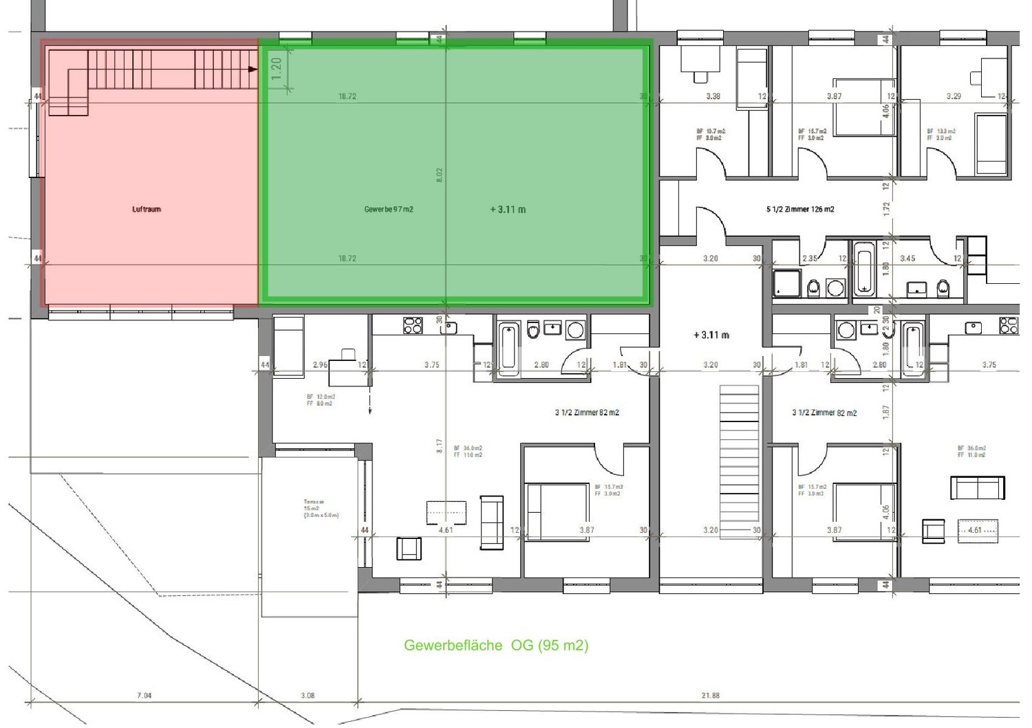 320m² office