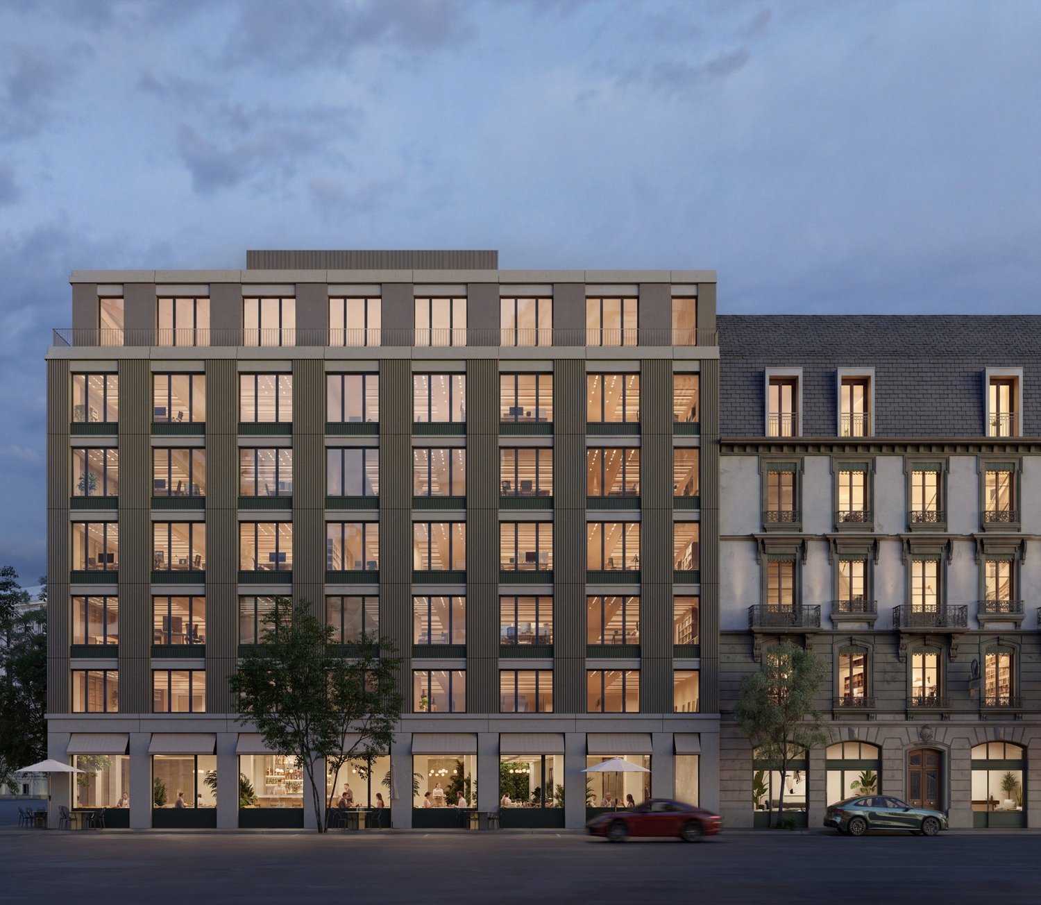 740m² office