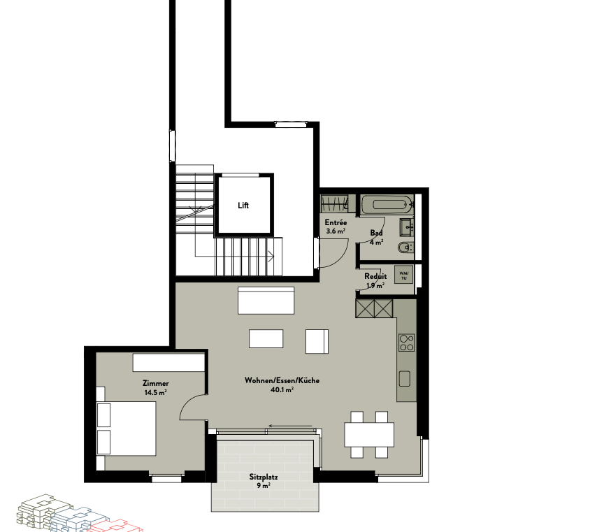 2 ½ Zimmer Wohnung, Foto 5 von 6
