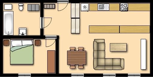 2 rooms apartment, Foto 5 von 5