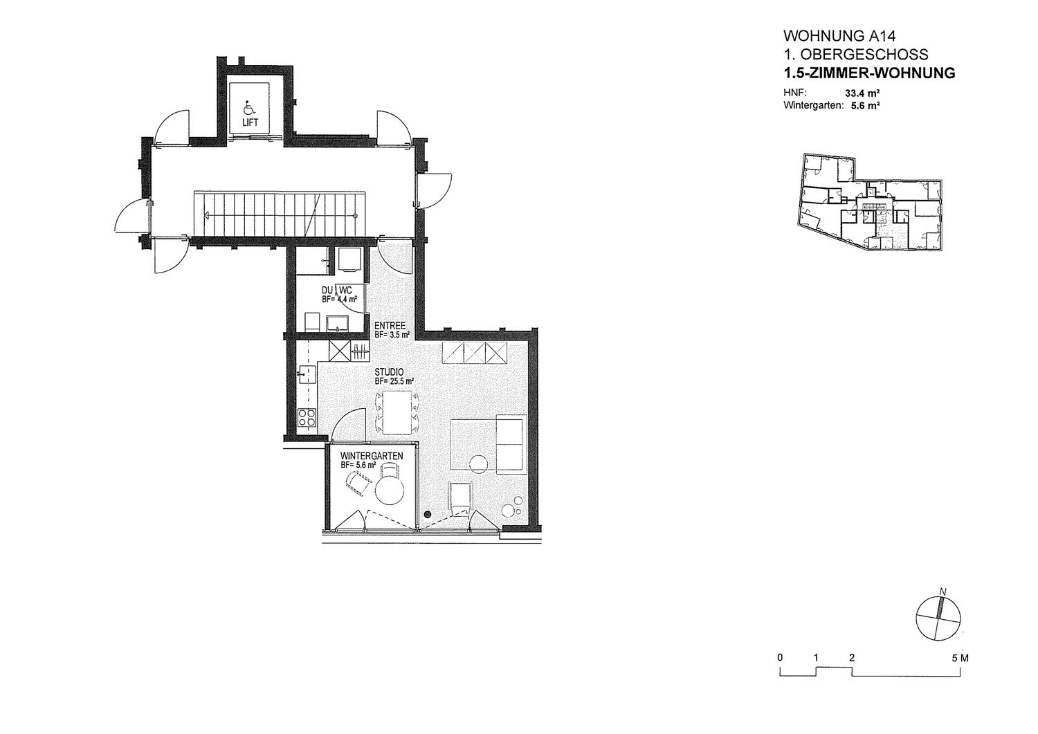 1 room apartment