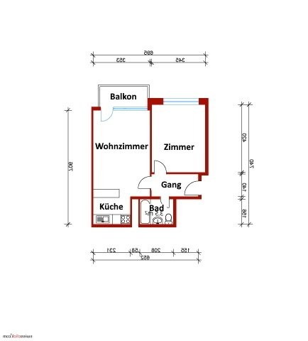 2 rooms apartment, Foto 6 von 6