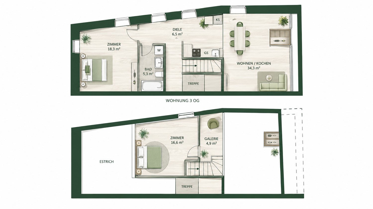 3 ½ rooms apartment