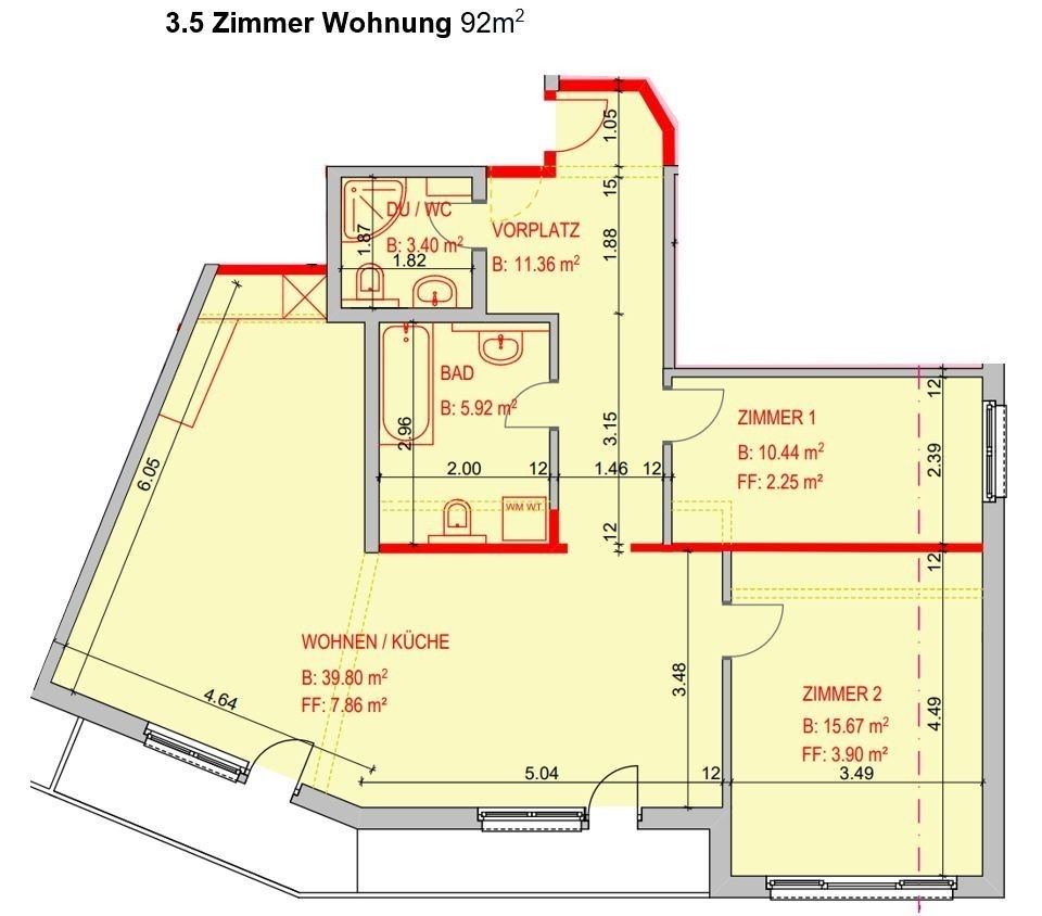 2 ½ rooms apartment