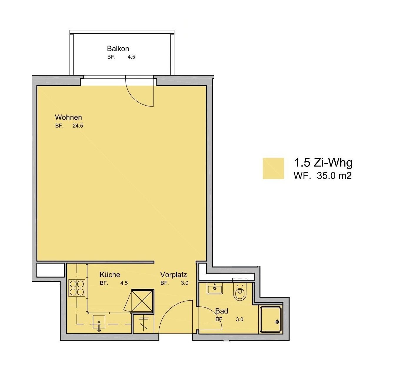 1 ½ rooms apartment, Foto 6 von 6