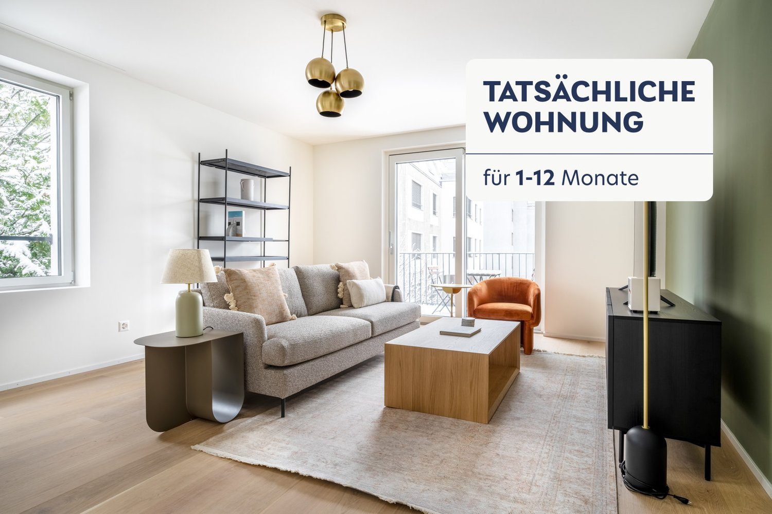 2 ½ rooms furnished flat