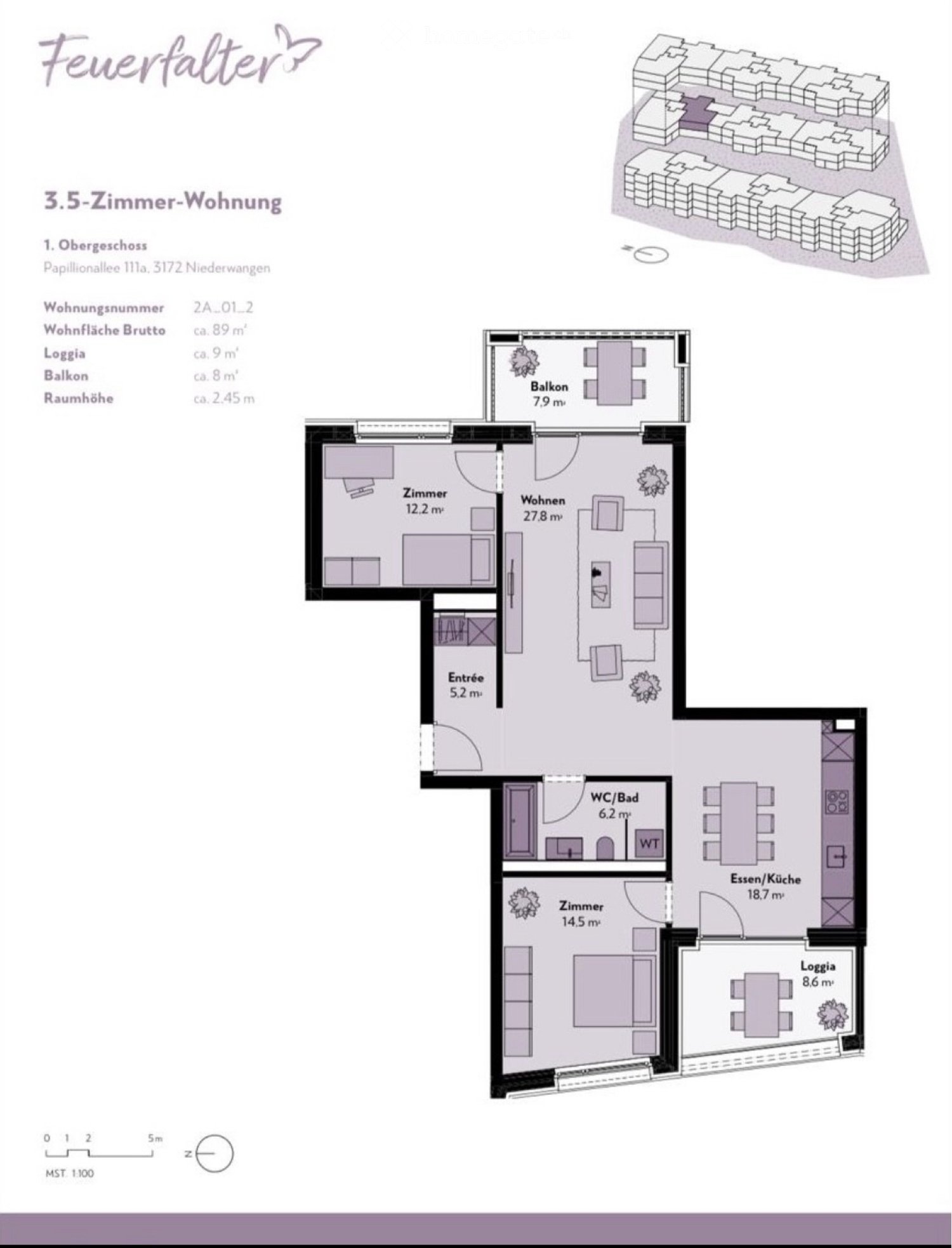 Appartement de 3 pièces