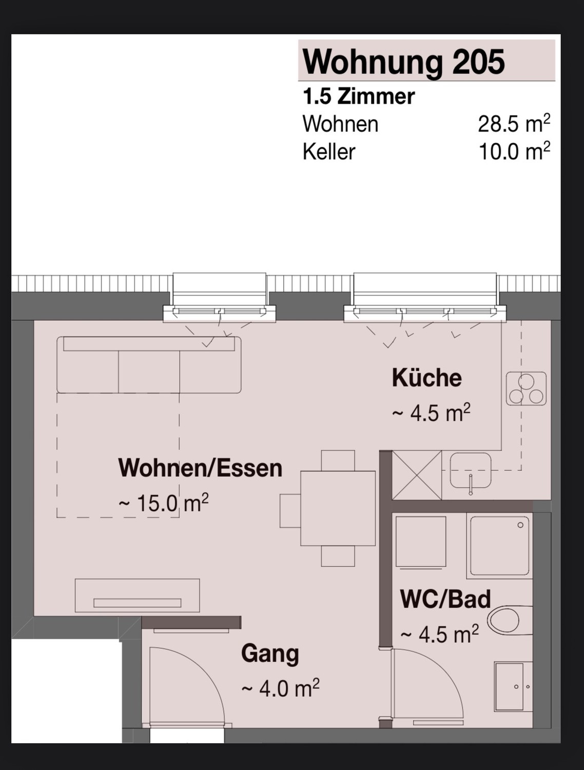 2 ½ Zimmer-Wohnung