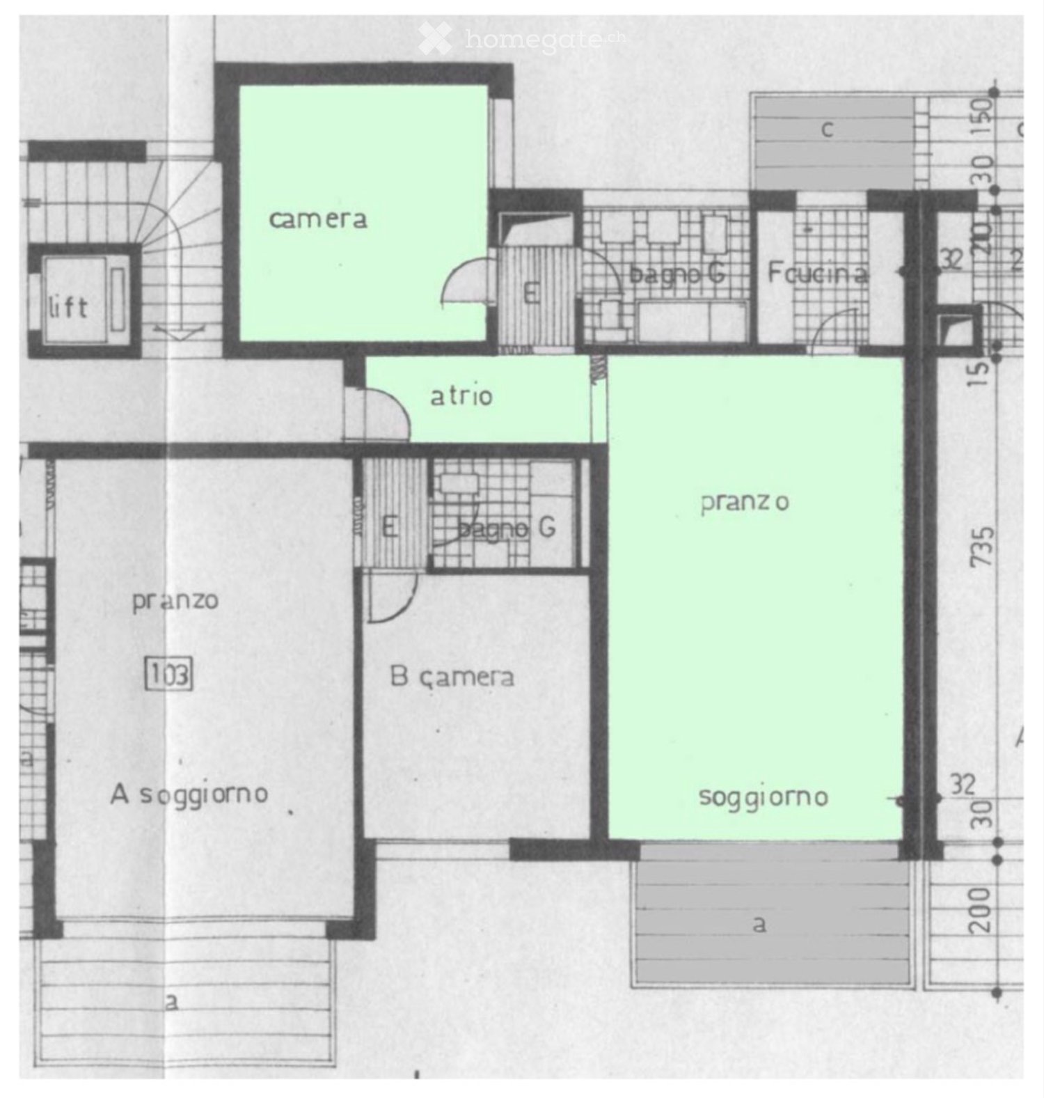3 rooms apartment