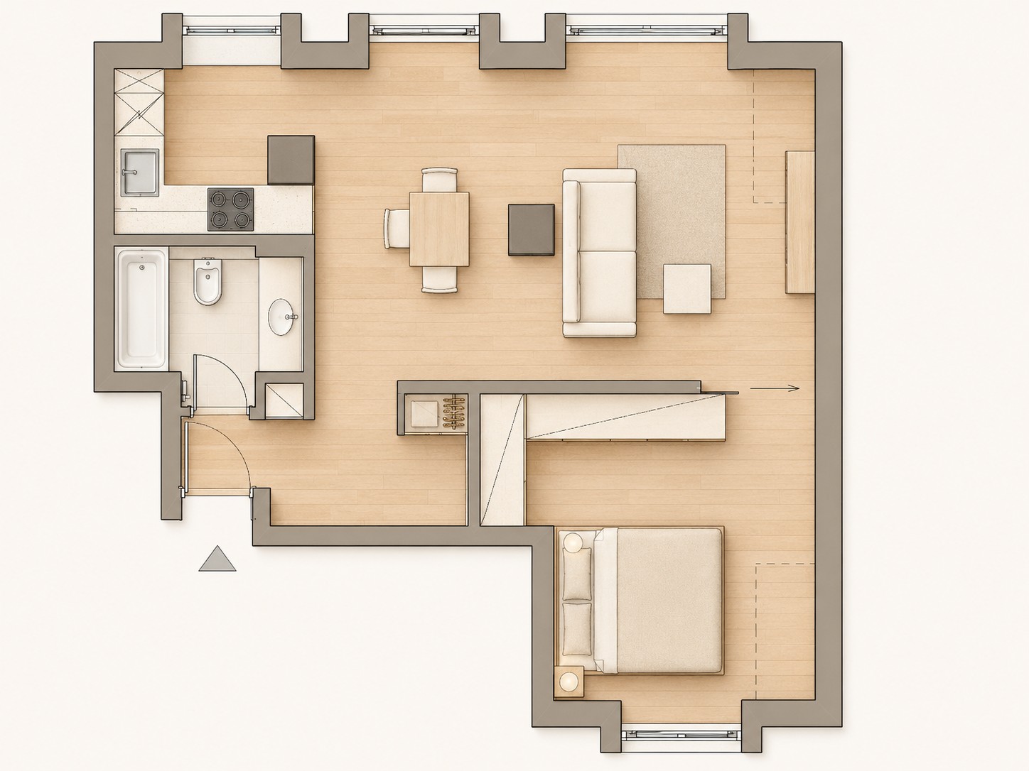 2 ½ rooms apartment, Foto 2 von 8