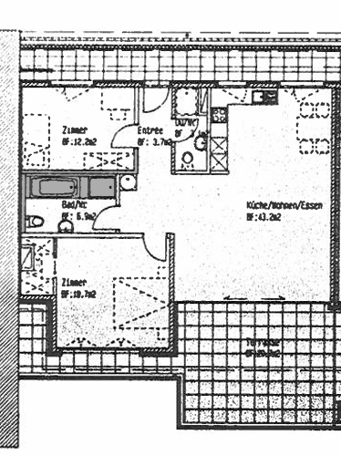 3 ½ rooms attic flat