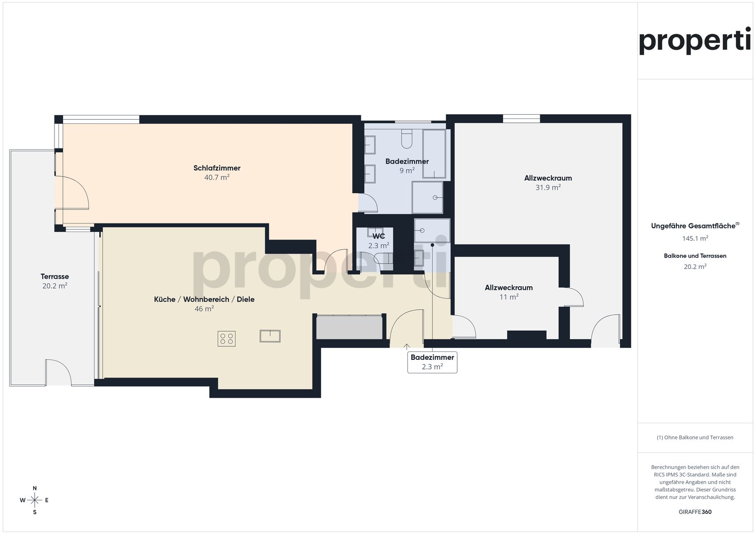 1 ½ rooms apartment