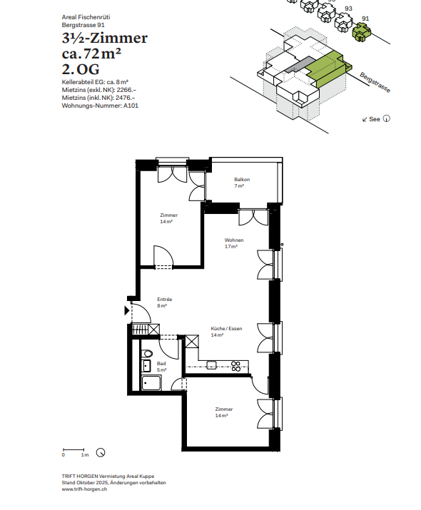 3 ½ rooms apartment