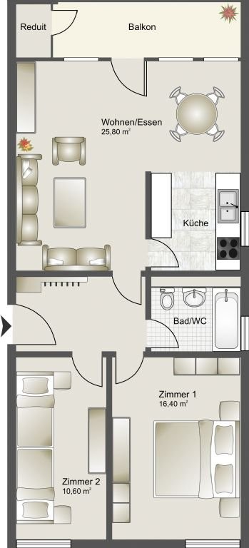 3 ½ rooms apartment, Foto 2 von 9