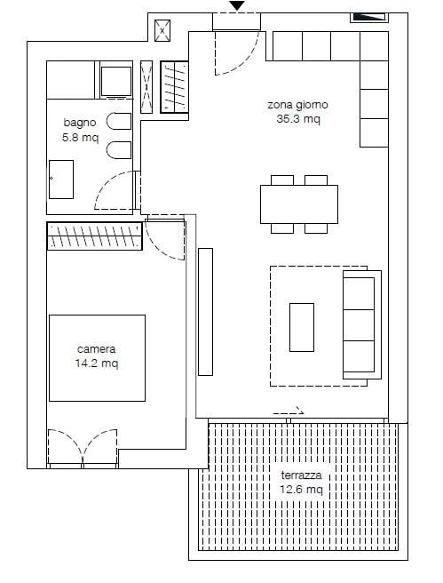2 ½ rooms apartment